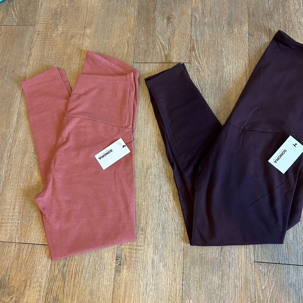 Two Sonoma Maternity Leggings NWT